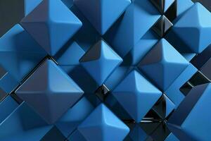 AI generated 3d rendering luxury blue and black abstract background. Pro Photo