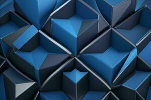 AI generated 3d rendering luxury blue and black abstract background. Pro Photo