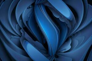 AI generated 3d rendering luxury blue and black abstract background. Pro Photo