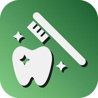 Tooth Cleaning Vector Glyph Gradient Background Icon For Personal And Commercial Use.