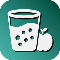 Apple Juice Vector Glyph Gradient Background Icon For Personal And Commercial Use.