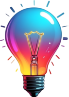 AI generated light bulb png