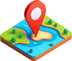 AI generated map pin icon, location pin, map pin, location pin icon, location pin icon transparent background png