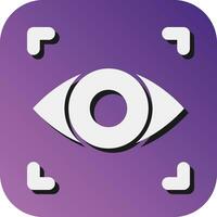 Eye Scan Vector Glyph Gradient Background Icon For Personal And Commercial Use.