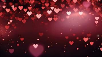 AI generated Romantic Hearts Bokeh   Love Backdrop video