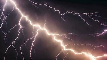 ai generiert elektrisierend Gewitter lebendig Blitz Anzeige video