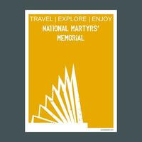 National Martyrs Memorial Savar Bangladesh monument landmark brochure Flat style and typography vector