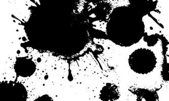 black and white ink splatters on a white background vector