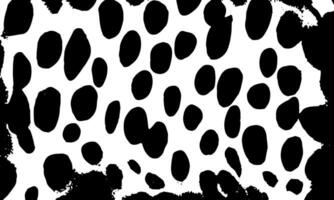 a black and white pattern with spots on it vector