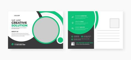 Abstract postcard template design vector