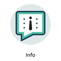 Trendy Info Chat vector