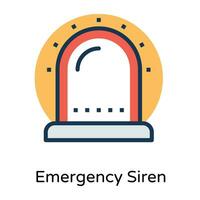 Trendy Emergency Siren vector