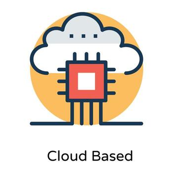 Trendy Cloud Computing vector