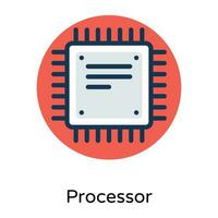 Trendy Processor Chip vector