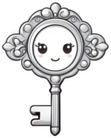 AI generated icon key clip art png