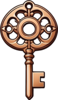 AI generated key clip art png