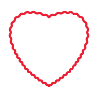 hearts red outline set for decoration png