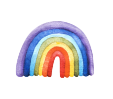 acuarela mano dibujado arco iris ilustración. Perfecto para creativo proyectos desde postales y carteles a web diseño, cumpleaños, orgullo lgbt fiesta, logo, tarjeta, impresión. clipart png