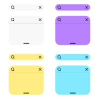 Sök bar med förslag för ui ux design och webb webbplats samling png