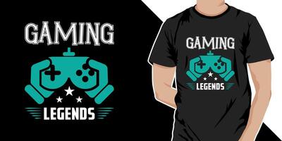 Stylish gaming t shirt and apparel trendy typography t shirt design for game lover. photo