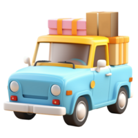 AI generated Car Carrying Package, 3d design. Suitable for business and online shopping png