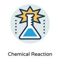 reacción química de moda vector