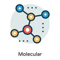 Trendy Molecular Structure vector