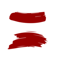 Red paint brush strokes, ink splashes and artistic design elements. Free PNG