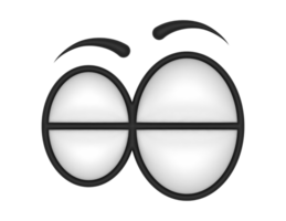 3d Cartoon Eyes Closed on a transparent background png