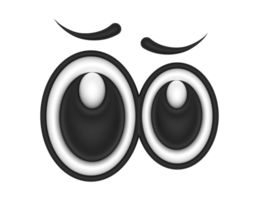 3d Cartoon Eyes Upset Sorry on a transparent background png