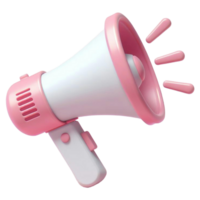 Megaphone for pink Valentine's Day notifications png