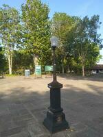 street lighting in the park area photo