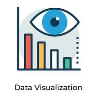 Trendy Data Visualization vector