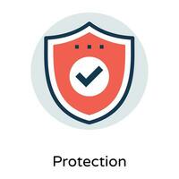 Trendy Protection Concepts vector