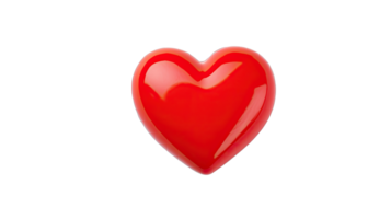 AI generated Red heart isolated on transparent background. Happy Valentine's day greeting template. png