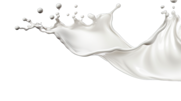AI generated Milk splash isolated on transparent background, png
