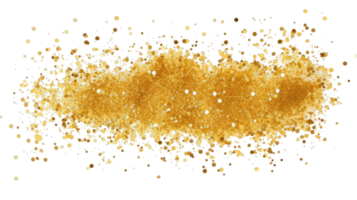 AI generated Gold Glitter Texture On transparent. Amber Particles Color. Celebratory Background. png