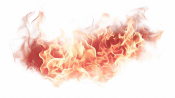 ai generato realistico fiamme su trasparente sfondo png