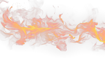 AI generated long fire flame with horizontal repeat on transparent background. png