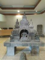 Borobudur temple statue in the Borobudur temple museum room photo