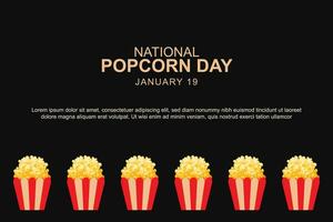 National Popcorn Day background. vector