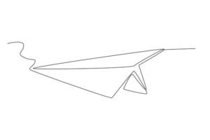 Side view of an airplane paper fly vector