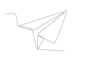 A paper airplane flying in the air vector