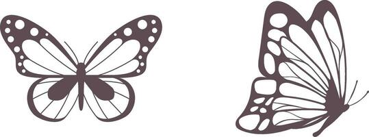 mariposa silueta Arte vector