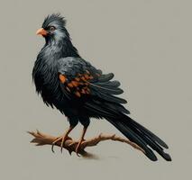 AI generated a drawing based on a hen of the night bird photo