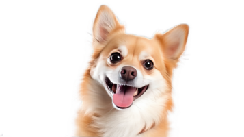 AI generated Papillon dog mixed with Chihuahua over transparent background. png