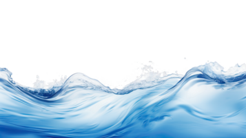 AI generated Blue water splash wave on a transparent background png