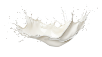 AI generated Milk splash isolated on transparent background, png