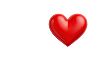 AI generated Red love heart transparent background png