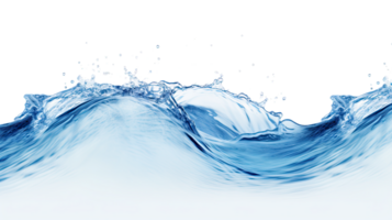ai generado translúcido agua ola en ligero azul colores con sin costura horizontal repetición, png